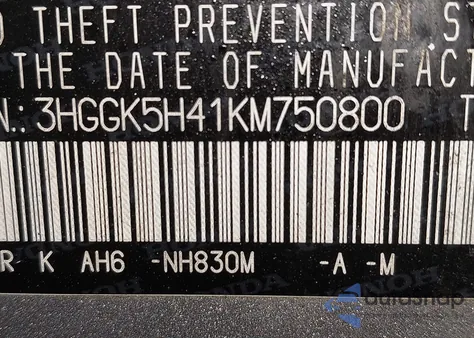 2019 Honda Fit Lx from USA, damaged, VIN 3HGGK5H41KM750800